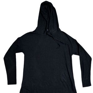 Max & Mia Women's Soft Lightweight Lounge Hoodie Shirt Heather Black Size XS